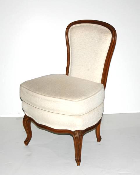 Appraisal: A Louis XV style walnut chair late th early th