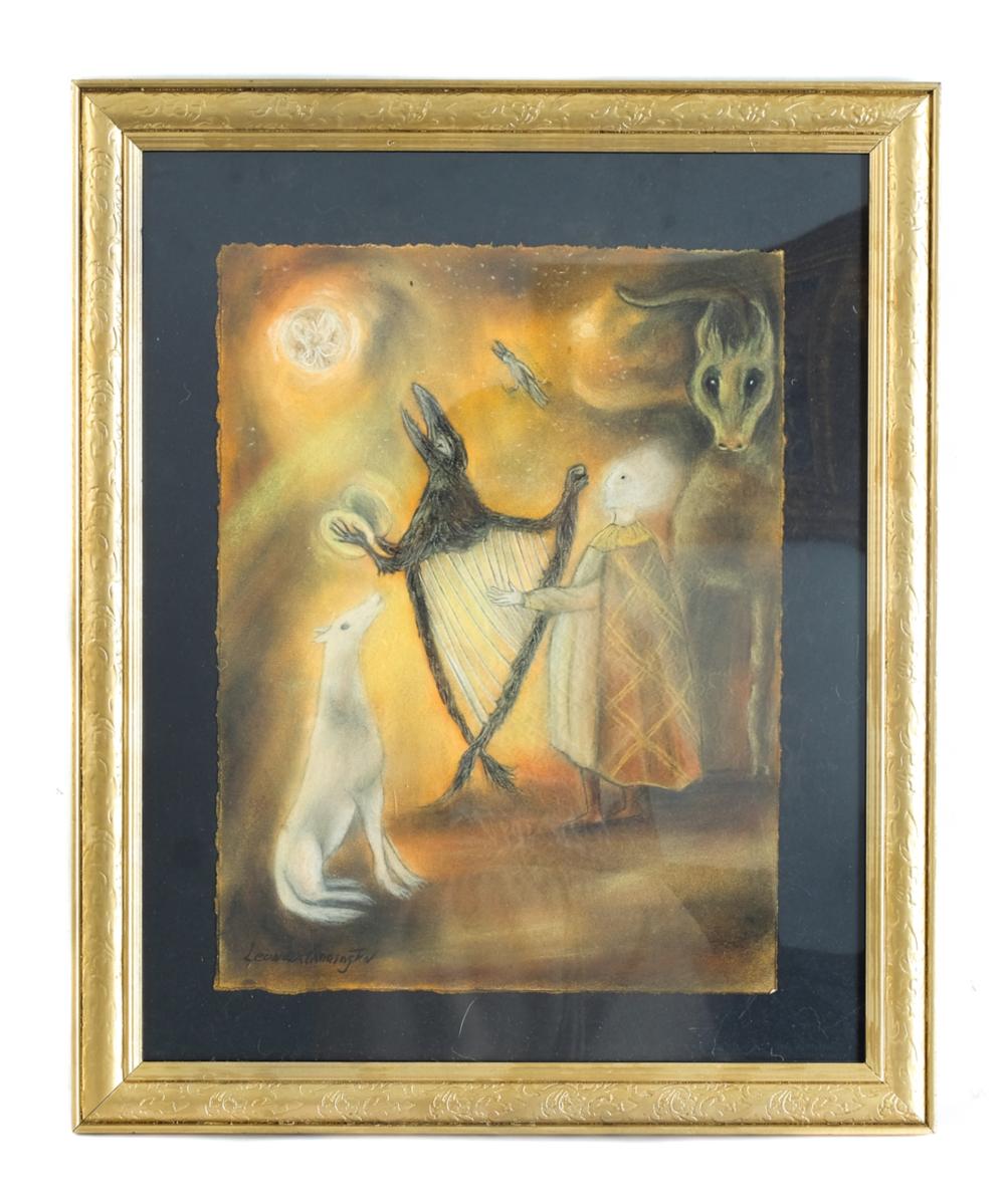 Appraisal: LEONORA CARRINGTON UNTITLED MIXED MEDIA SIGNEDLeonora Carrington English - untitled