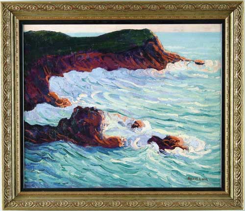 Appraisal: LOUISE UPTON BRUMBACK American - CRASHING SURF Bright oil on