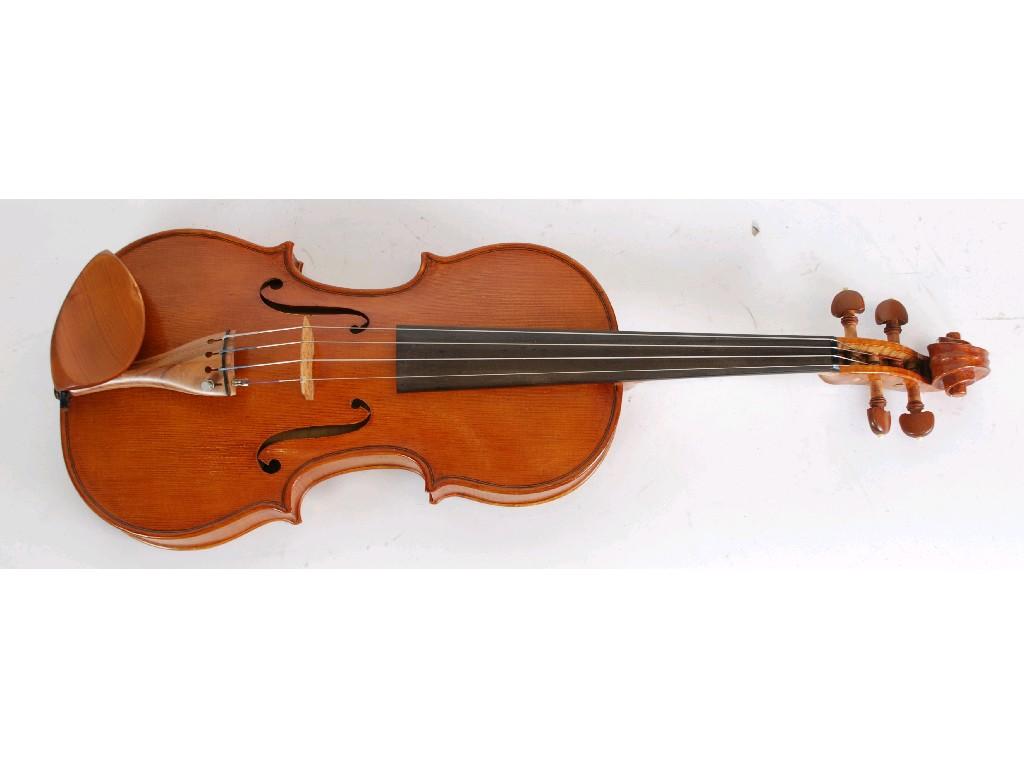 Appraisal: HERBERT HENRY SHETHER - OF CANTERBURY VIOLIN dated on PAPER