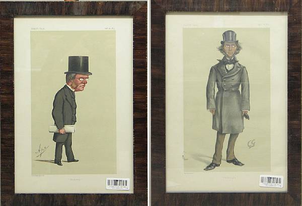 Appraisal: A set of eight framed Vanity Fair 'Spy' prints Depicting