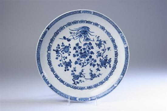 Appraisal: CHINESE BLUE AND WHITE PORCELAIN CHARGER Kangxi six-character underglazed blue