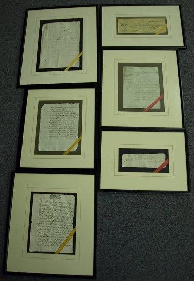 Appraisal: A collection of th Century and later French documents framed