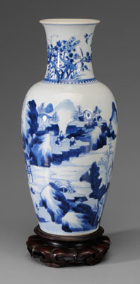 Appraisal: Blue and White Porcelain Vase Chinese late th early th