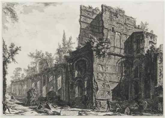 Appraisal: Giovanni Battista Piranesi Italian - Ruins of Army Barracks Villa