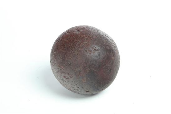 Appraisal: BURL BALL American th century Heavy ball with dark patina