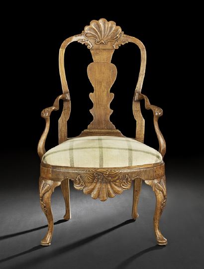 Appraisal: Rare Swedish Ashwood Armchair late th century in the Queen