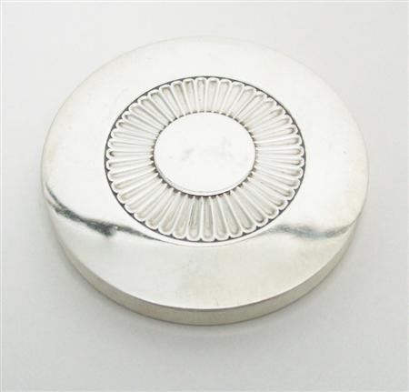 Appraisal: SIGVARD BERNADOTTE FOR GEORG JENSEN POWDER COMPACT MADE BETWEEN -