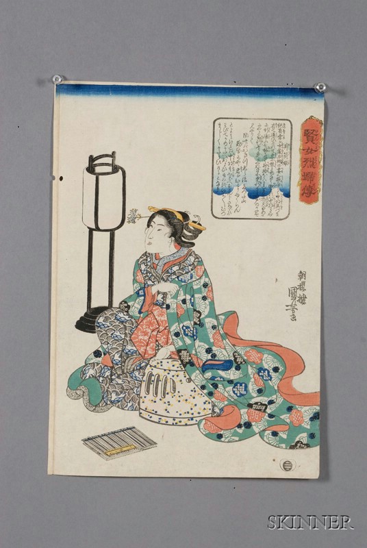 Appraisal: Kuniyoshi Princess Izutsu very good impression color and condition with