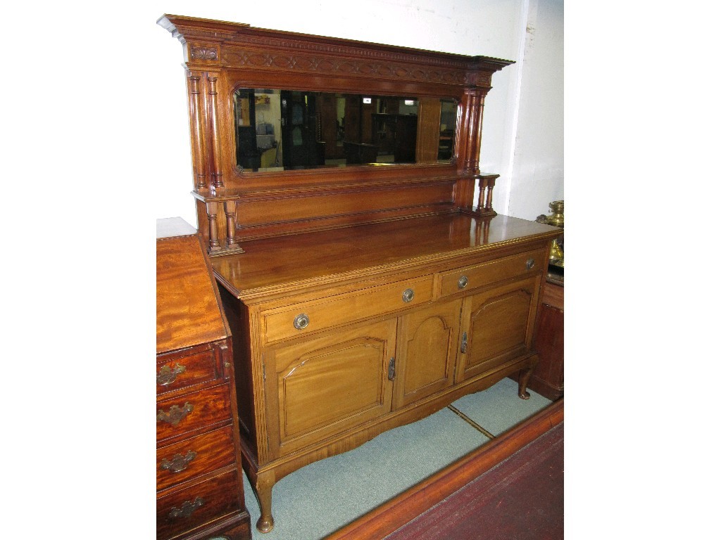 Appraisal: Mahogany mirror back sideboard