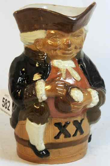 Appraisal: Doulton Lambeth XX Toby Jug with Unusual Black Jacket and