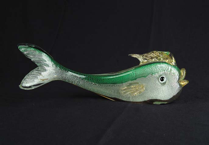 Appraisal: VENETIAN GLASS FISH Hand blown art glass fish has interior