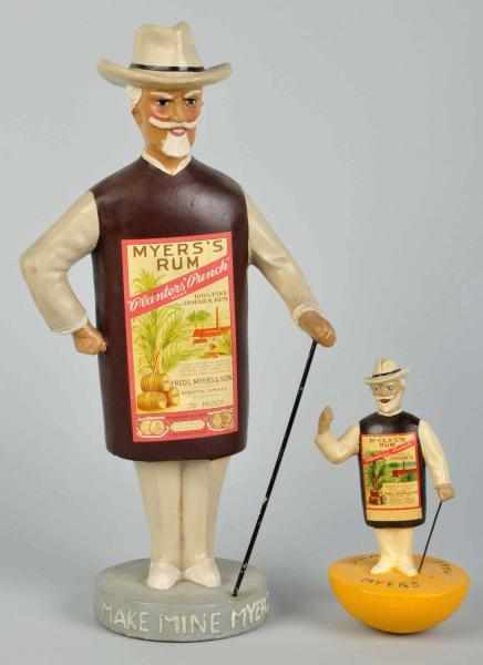 Appraisal: Lot of Myers Rum Advertising Figures s Paper labels Condition