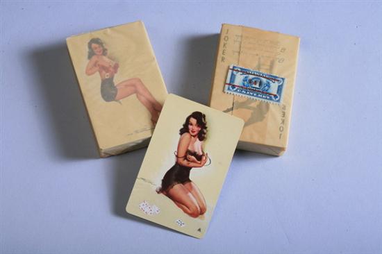 Appraisal: DOUBLE DECK EARL MCPHERSON PLAYING CARDS Circa Depicting pin-up girls