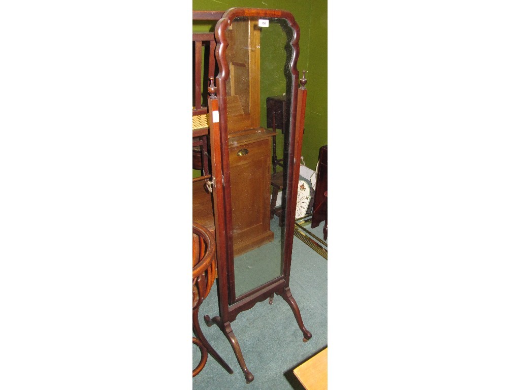 Appraisal: Mahogany cheval mirror