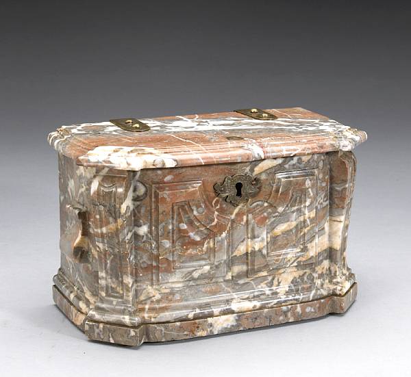 Appraisal: A Louis XV style marble tobacco box proabably th century