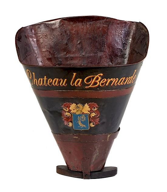 Appraisal: A French Painted Winery Funnel Height inches A French Painted