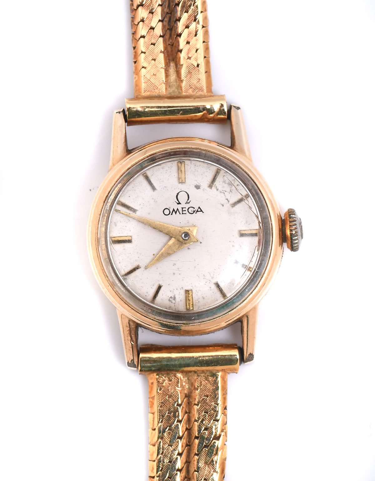 Appraisal: OMEGA WATCH WITH K BRACELET Lady's Omega wristwatch Mechanical movement