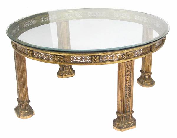 Appraisal: A Neoclassical style brass occasional table height in diameter in