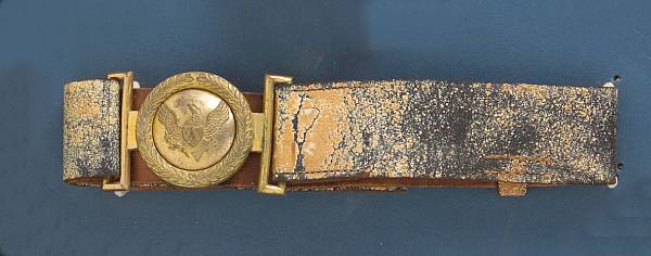 Appraisal: A militia Artillery officer's waist belt plate and beltcirca -