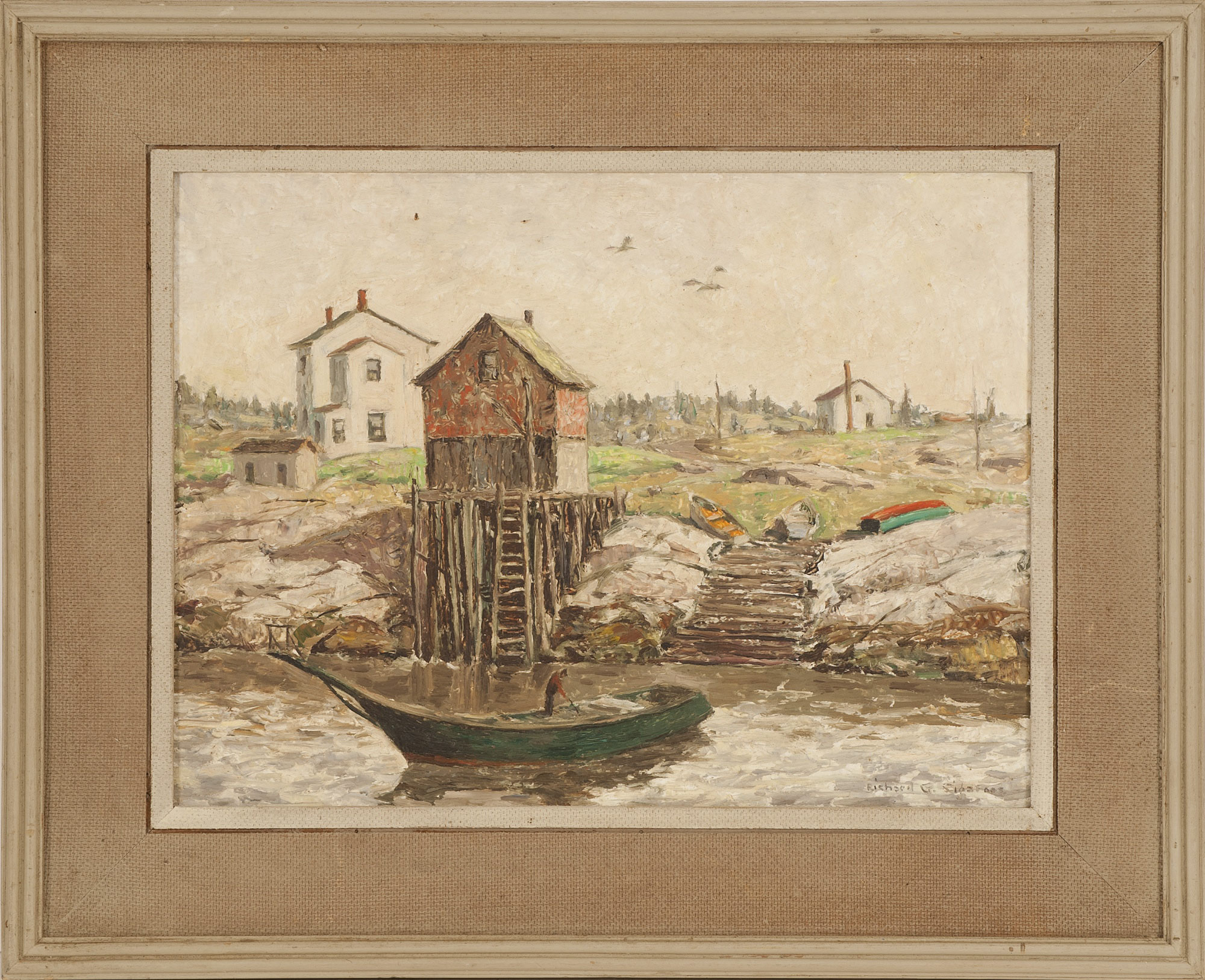 Appraisal: RICHARD SIGAFOOSAmerican th CenturyAt Low Tide Signed lower right Richard