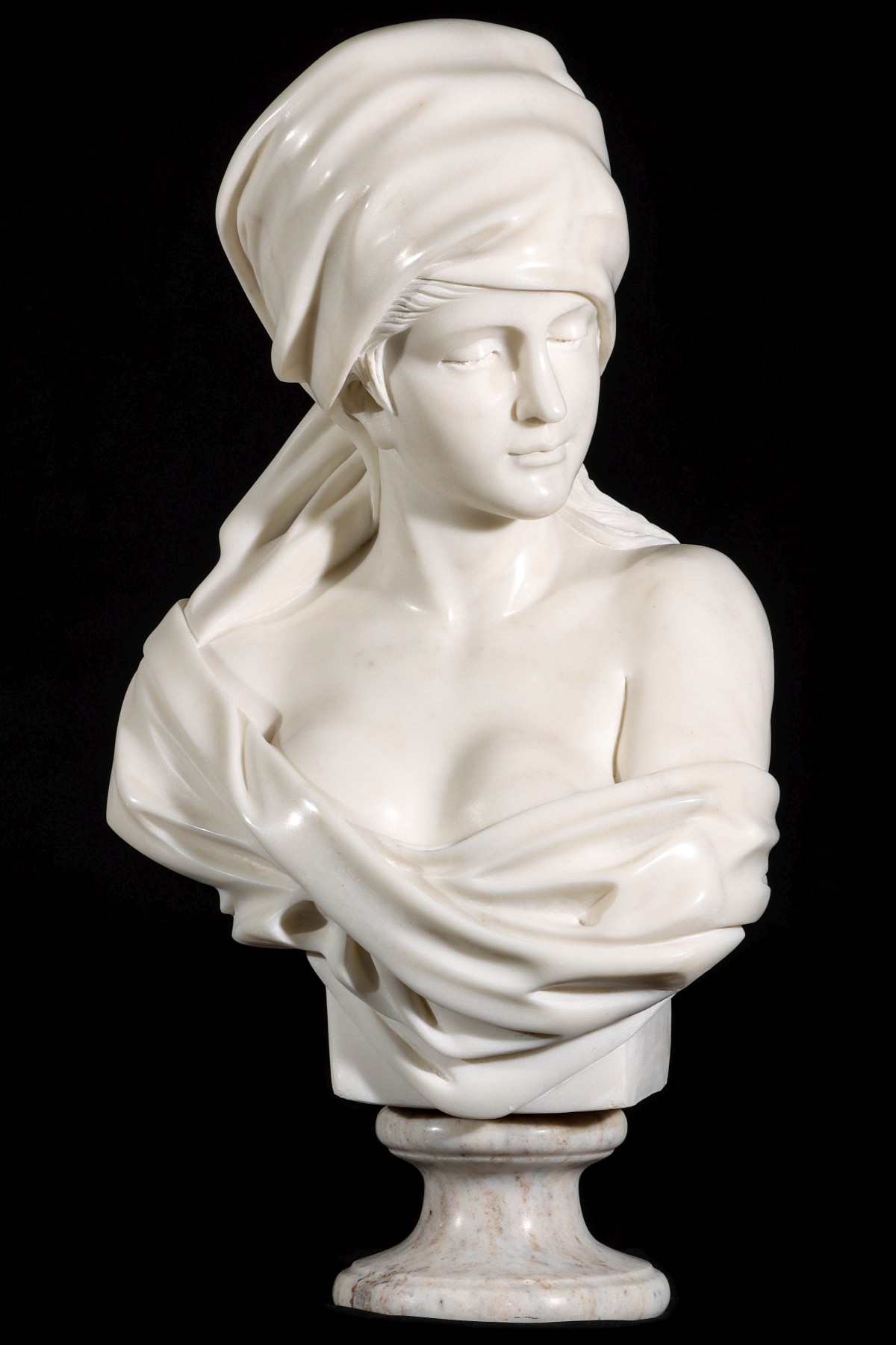 Appraisal: A FINE TH CENTURY ITALIAN SCHOOL MARBLE BUST Circa The