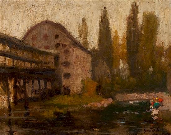 Appraisal: Gustav Goetsch American - Moret Barn Gustav Goetsch American -