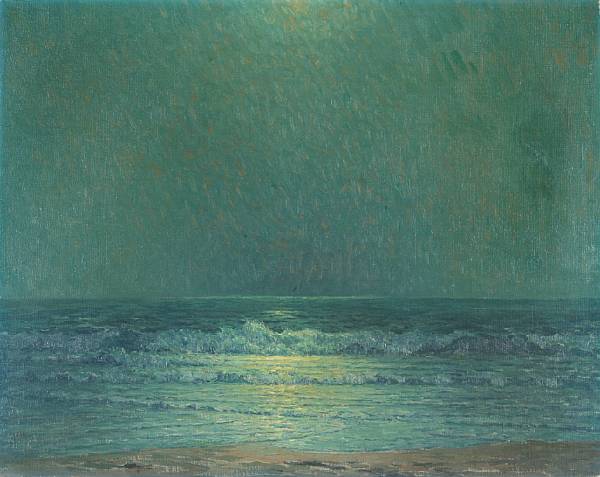 Appraisal: n a Granville Redmond - Last Light at Low Tide