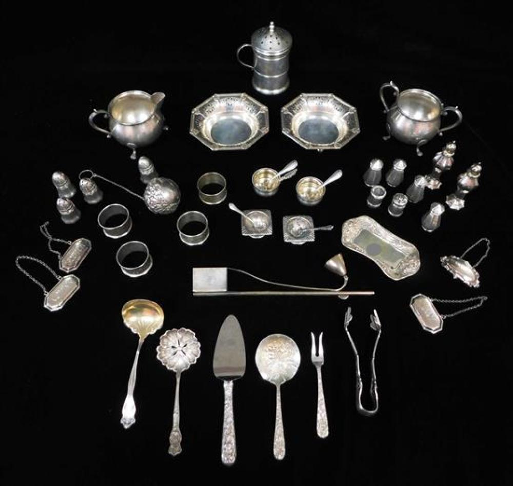 Appraisal: STERLING Forty pieces of sterling by S Kirk Whiting Napier