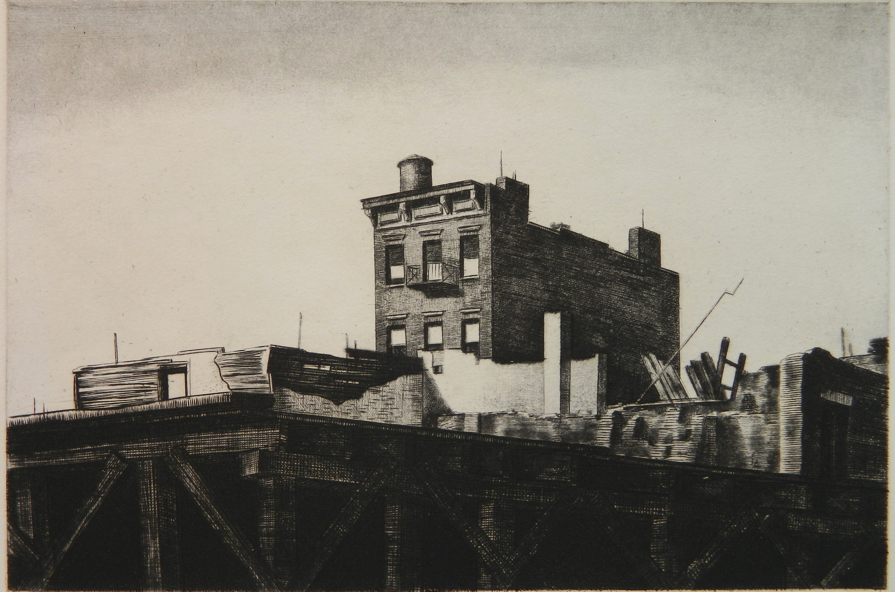 Appraisal: Armin Landeck American - ''Demolition No '' Kraeft - drypoint