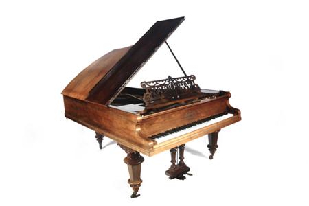 Appraisal: A Bechstein rosewood piano circa Stamped the moulded top raised