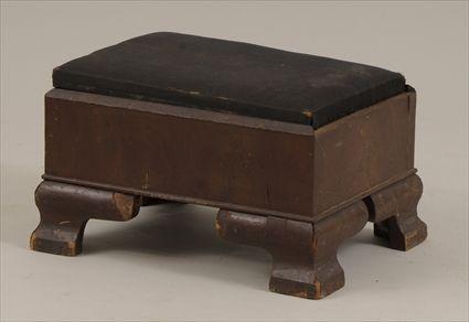 Appraisal: American Late Classical Mahogany Foot Stool x x in