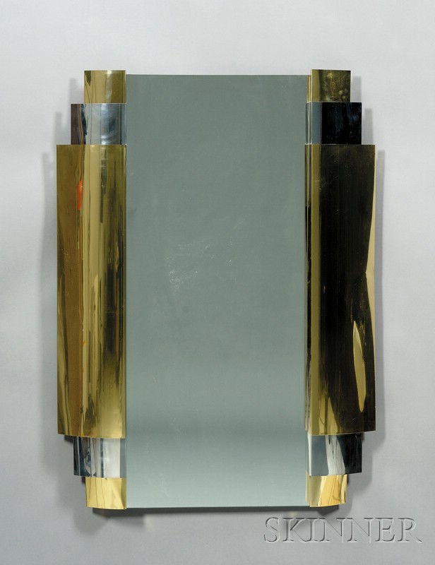 Appraisal: Curtis Jere Mirror Brass chrome plated steel Los Angeles California