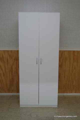 Appraisal: White Formica Covered Utility Closet From an estate is a