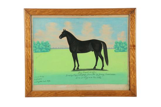 Appraisal: PORTRAIT OF A HORSE BY HENRY DOUSA OHIO INDIANA CA