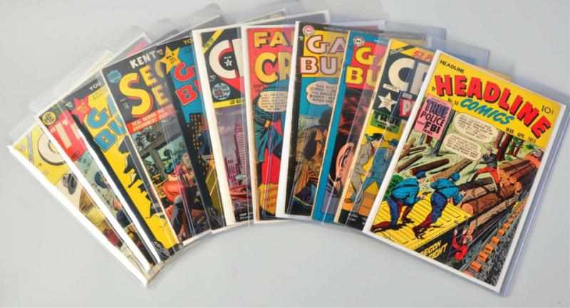 Appraisal: Lot of Crime Related Golden Age Comic Books This lot