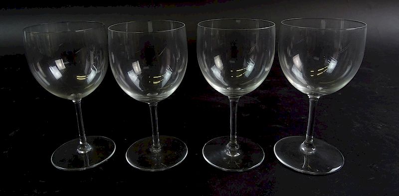 Appraisal: Four Baccarat Crystal Glasses Four Baccarat Crystal Glasses Measures inches