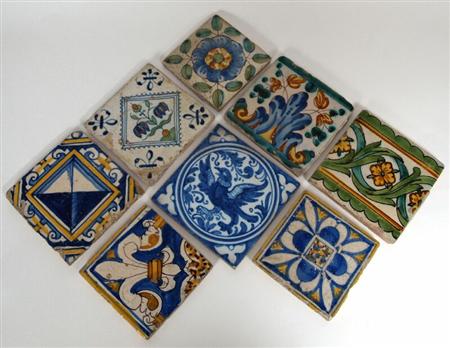 Appraisal: A collection of th century and later Spanish tiles variously