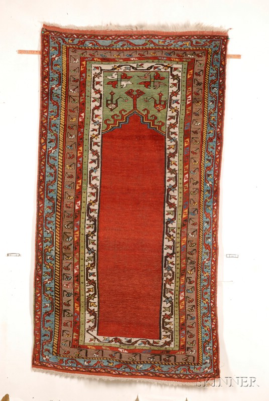 Appraisal: Konya Prayer Rug Central Anatolia last quarter th century small