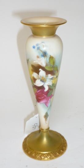 Appraisal: A ROYAL WORCESTER PORCELAIN STEM VASE dated of rounded conical