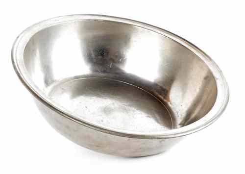 Appraisal: Meriden Connecticut pewter basin ca bearing the touch of William