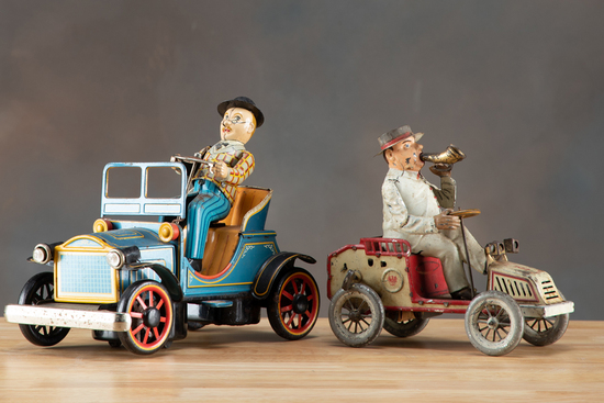 Appraisal: This lot consists of two vintage Tin Toys A Lehman