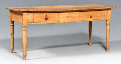 Appraisal: Ash two drawer harvest table ash and other hardwoods with