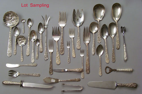 Appraisal: Assembled Stieff and S Kirk Son sterling silver flatware service