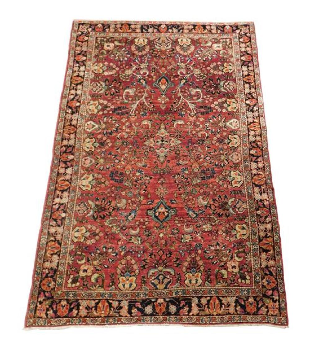 Appraisal: RUG Antique Persian Sarouk ' x ' finely woven by