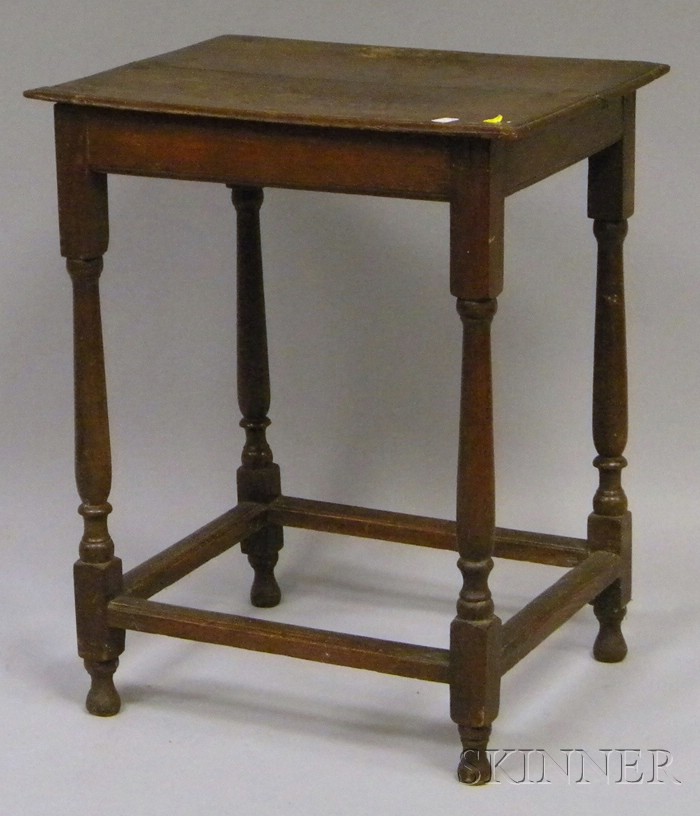 Appraisal: William Mary-style Oak Tavern Table ht lg wd in