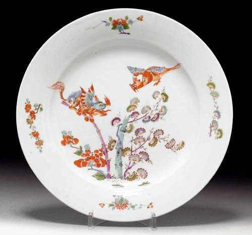 Appraisal: RARE PLATE WITH DRAGON MOTIF Meissen circa - Painted in