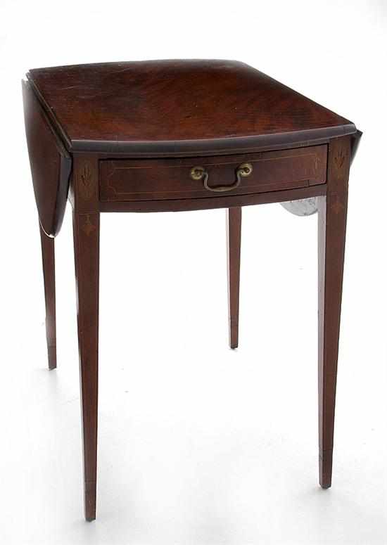 Appraisal: Federal inlaid mahogany Pembroke table possibly Baltimore late th century