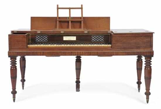 Appraisal: AN EARLY TH CENTURY MAHOGANY AND ROSEWOOD SPINET PIANO MAKER'S