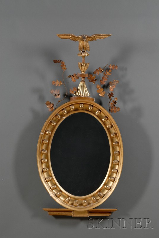 Appraisal: Classical Gilt-gesso Mirror probably New York or New England c